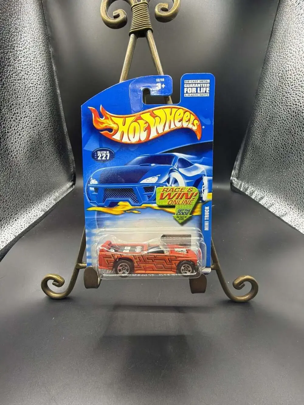 2001 Hot Wheels Collector #227 Mini Truck Burnt Orange with Black Maze Tampo